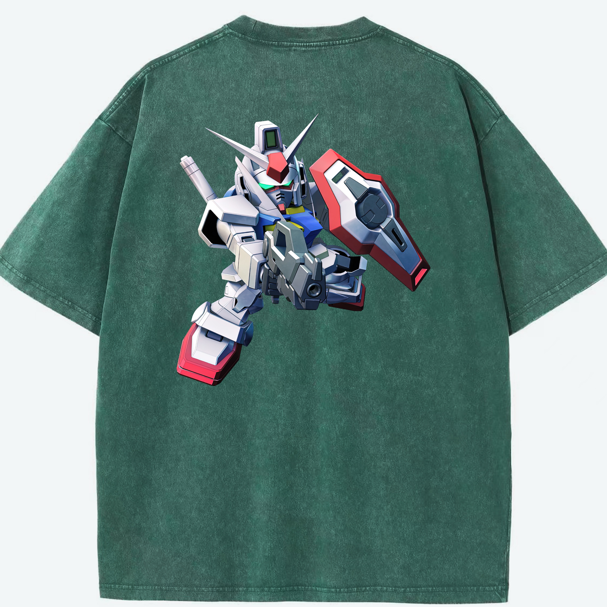 （画像用） 機動戦士ガンダム Mobile Suit Gundam 綿100% ヴィンテージ風 半袖Tシャツ（背面プリント）